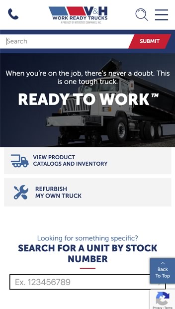 V&H Trucks website by Okasoft Design