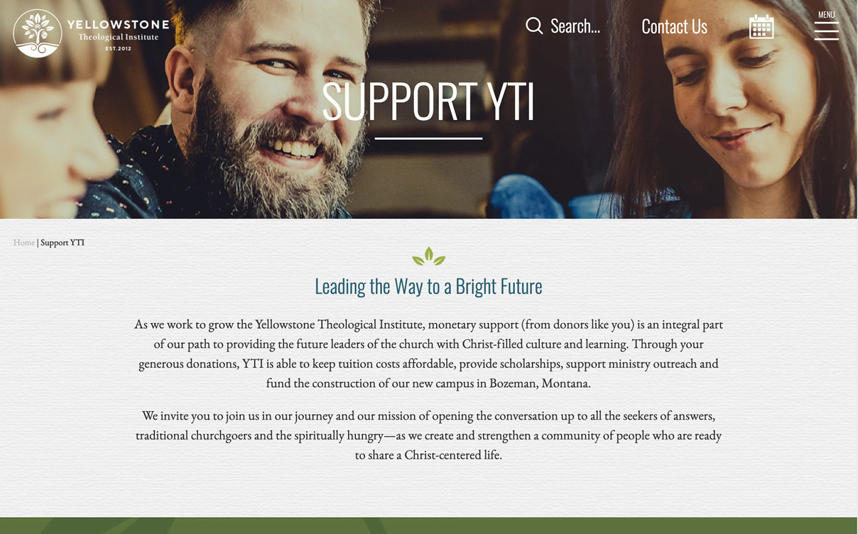 Yellowstone Theological Institute: Website by Okasoft